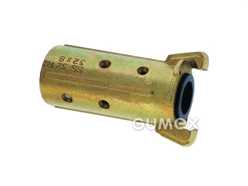 Kupplung für Schläuche für Feststoffe, 32/48mm, 12bar, Dichtung Perbunan typ T, +100°C, Gusseisen, 